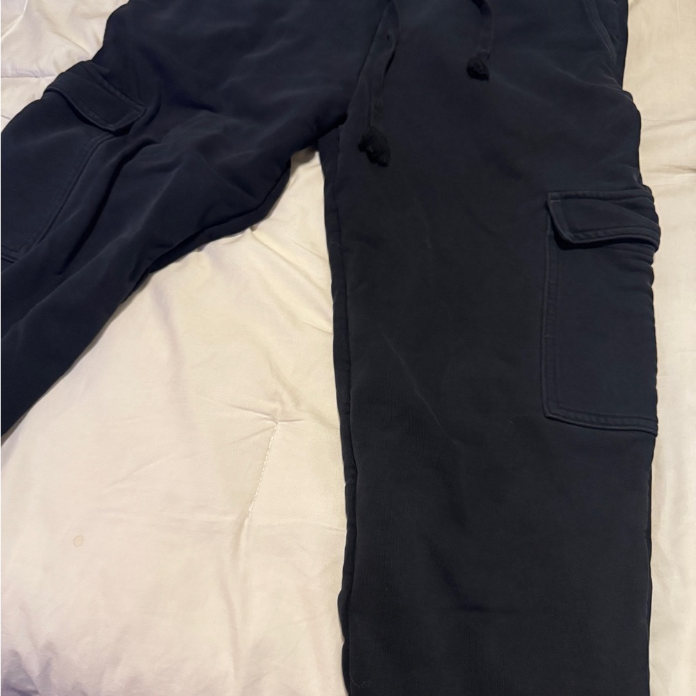 Fabletics Black Cargo Pants with Relaxed Fit and Utility Design medium